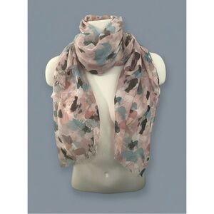 🆕 Oversized Blush Pink Watercolor Shawl Scarf | Soft & Airy Impressions